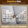 CHALIGHT 24Pcs Modern White Stackable Shoe Rack Cabinet Shoe Storage