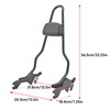 Wsays 22.25" Tall Sissy Bar One-Piece Passenger Backrest w/Pad Detach