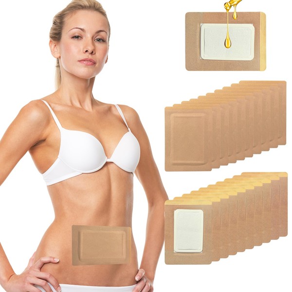 20 Pcs Castor Oil Pack Wrap, Disposable Portable Castor Oil