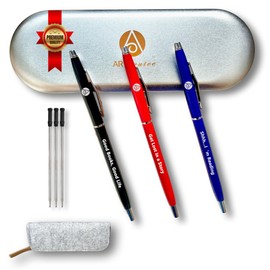 ARTbyutee Book Lovers Gifts Set Elegant Aluminum Ballpoint Pens with Inspirational Quotes Perfect for Readers, Librarians, and Literary Enthusiasts - Ideal Birthday, Thanksgiving, and Christmas Gifts
