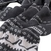 Premium Long Dual Tone Fair Isle Knit Warm Winter Fringe