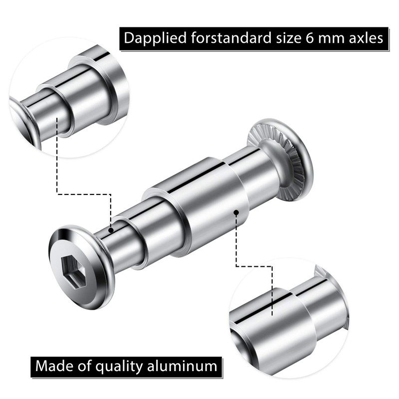 Mudder 16 Pieces Skates Spacers Inline Bearing Spacer Axle Aluminum