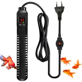 ExKeen Aquarium Heater, 500W Adjustable Aquarium Heating Rod, Heating Rod Aquarium with LED Indicator and 4.75 Feet Long Cable for Aquariums and Aquariums 60L-250L (15-34C)