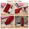 uxcell 4 Pcs Wine Bottle Gift Bags with Drawstrings, Clear