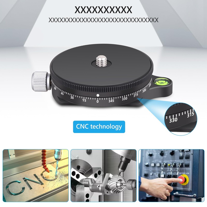 ARTCISE Camera Panoramic Panning Base with Style Plate, Panoramic Head