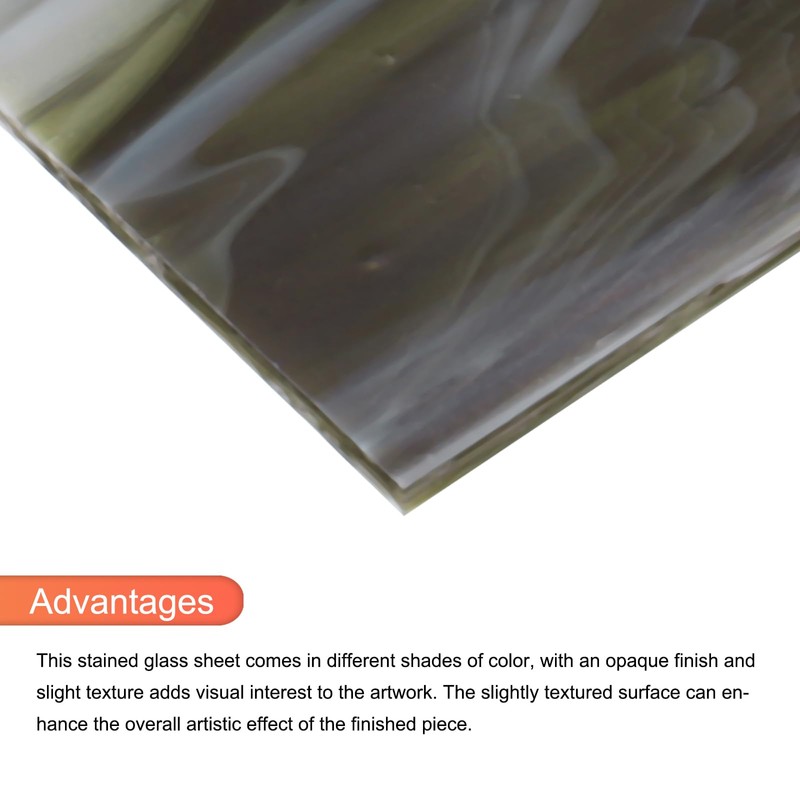 sourcing map Stained Glass Sheet Mosaic Tile 7.9 Inch x