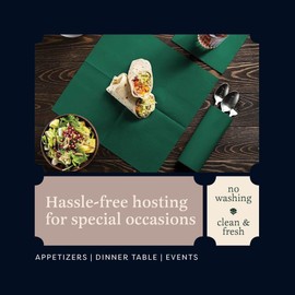 Linen-Feel Colored Cocktail Napkins - Decortive Cloth-Like DARK BLUE Dessert And Beverage Napkins - Soft And Absorbent. For Restaurant, Bar, Cafe, Or Event. (Pack of 200)