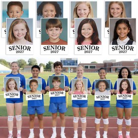 MotiMind 8 Pcs Class of 2027 Senior Photo Booth Props Frame 12 x 16