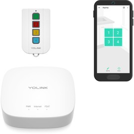 FlexFob 4-Button Smart Fob, up to 8 Functions, Trigger Alexa Routines & IFTTT Applets, Smart Buttons, Hub Included