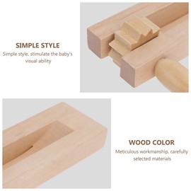 Gadpiparty Pack of 4 Wooden Ratchet Ratchet Noise Maker Traditional Mexican Rattle Ratchet Instrument Toy Noisemaker Learning Toy for Children Sports Events