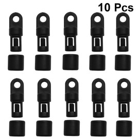 VILLCASE Shock Cord Hook - 10 Pcs Bungee Shock Cord End Hooks Elastic Cord Terminal Ends for Kayaks Boat Elastic Cord Rope