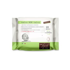 Fiocchi di Riso - Talcum Wipes - 20pcs - Sweating and Mosquitoes - Remove Sweating Creating an Aroma-Barrier respecting The Perspiration of The Skin.