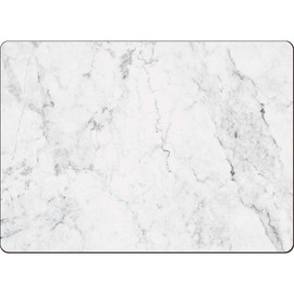 Cala Home White Marble Design Decorative Hardboard Cork Back Tabletop Placemats 4 Pack Manufactured in the USA Heat Tolerant and Easily Wipes Clean