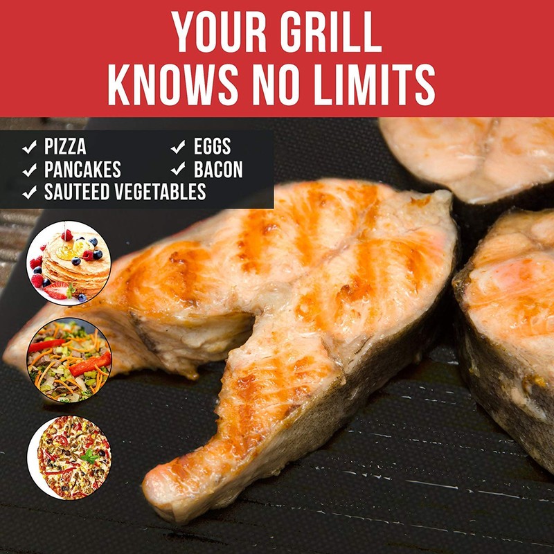 Chef Remi BBQ Grill Mats - Non-Stick Reusable Mats for