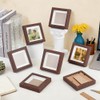 INTERWARM 10Pcs Wooden Square Photo Frame for Tabletop & Wall