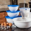 Sterilite plastic 8 Piece Covered Set Bowl, Multisize, White &