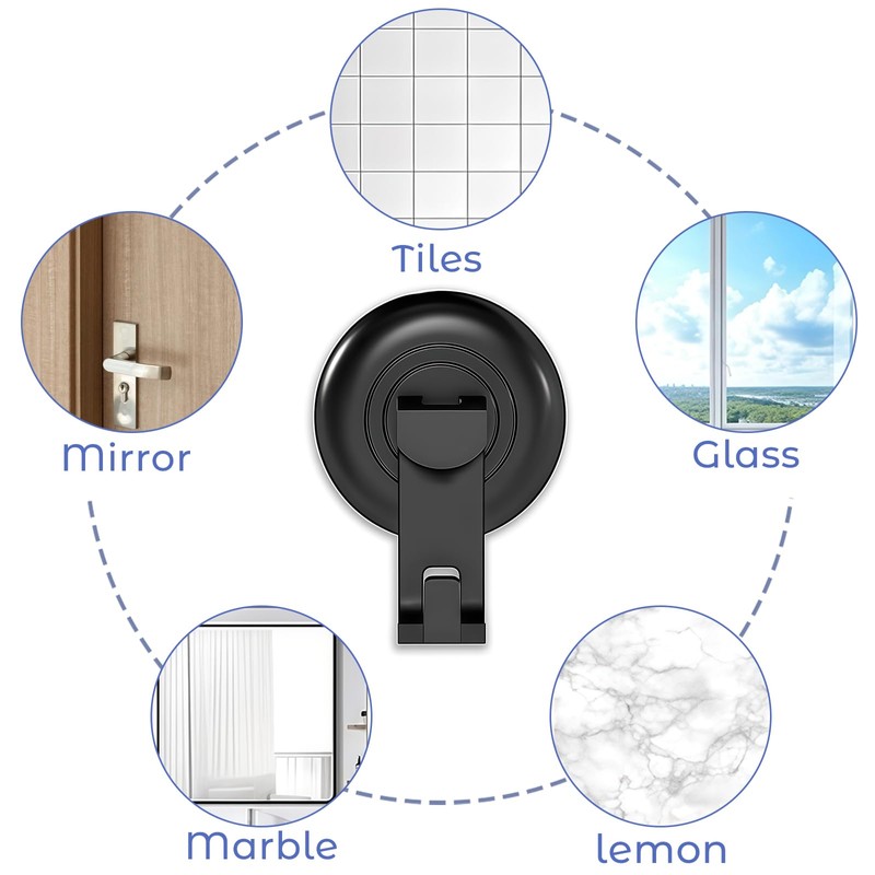 AstraGlam 4 x Suction Cup Hooks for Bathroom and Kitchen,