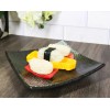 Pack Of 5 Charcoal Grey Hakumu Collection Square Appetizer Dessert