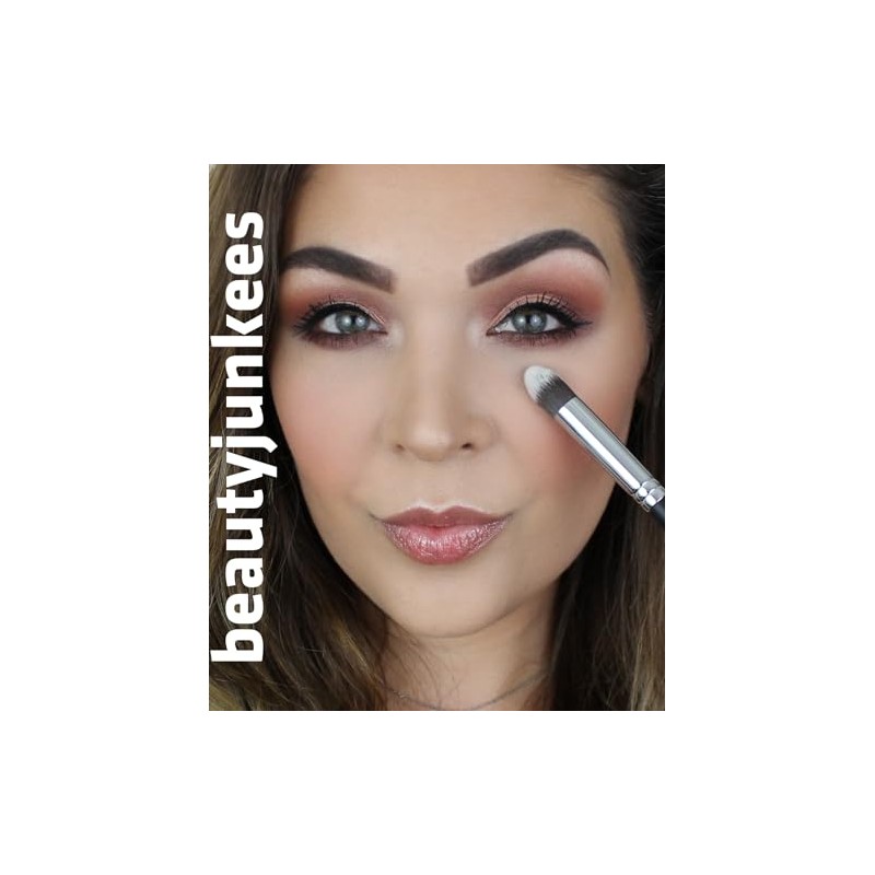 mini Kabuki Makeup Brush Set with Free Case: Includes Blending,
