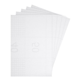 sourcing map Dollhouse Floorboards 12 Inch x 8 Inch Dollhouse Wallpaper and Flooring Pure Color Matte White for Dollhouse Sand Table Model Accessories 5 Pcs