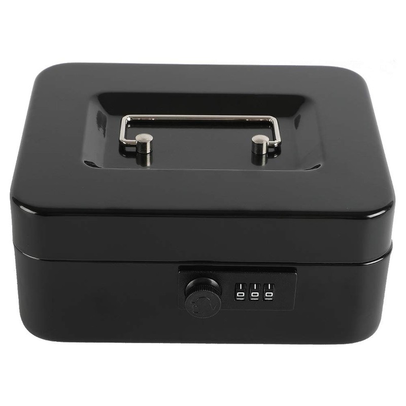 xydled Steel Cash Box Safe with Combination Lock,Money Safe Box