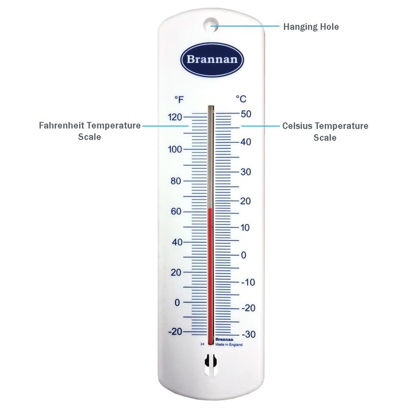 Large 240mm Wall Thermometer Garden Greenhouse Home Office Room Use