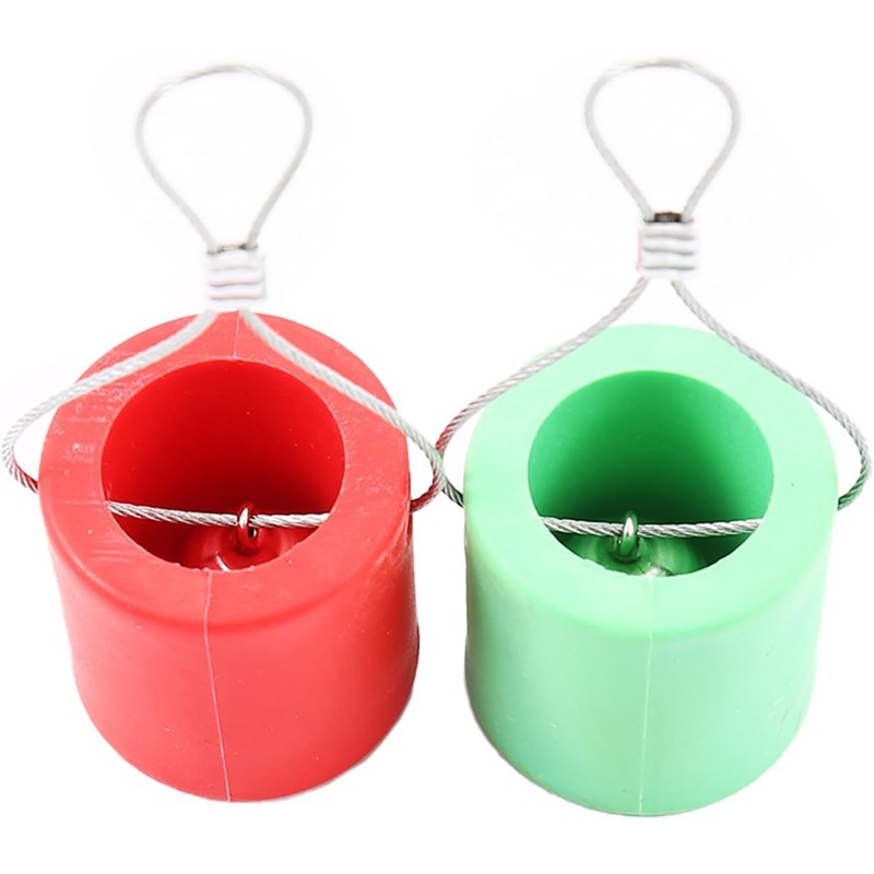1Pc Green Silicone Slingshots Targets with Bells Outdoor Slingshots Training