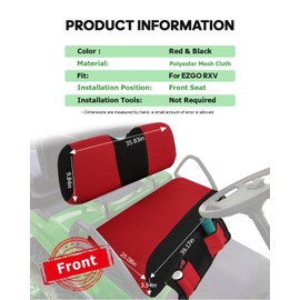 SCITOO Golf Cart Seat Cover for EZGO RXV Front Seat Soft Comfortable Seat Cover, Easy to Install