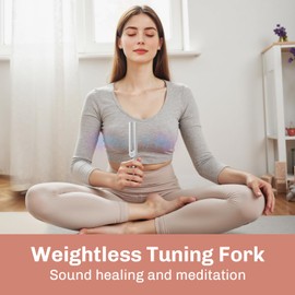 TEKGERLU Professional Therapeutic Tuning Forks Set - 128Hz 256Hz 512Hz Aluminum Sound Healing Kit with Striker & Shockproof Case｜Vibration Therapy for Yoga, Meditation, Stress Relief