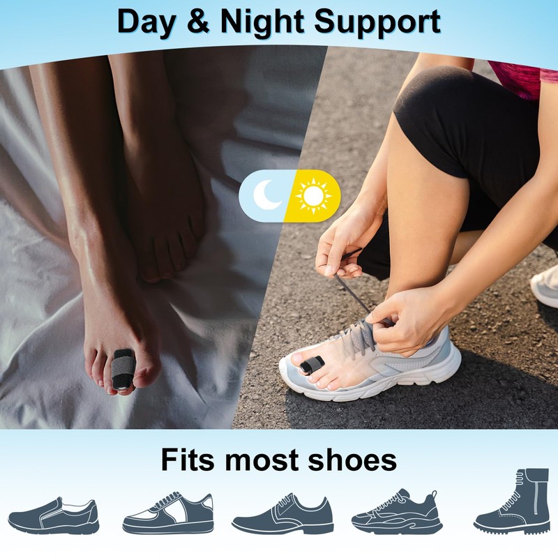 DLMDLM 4pcs Hammer Toe Straightener with Aluminum Plate, Adjustable Hammer