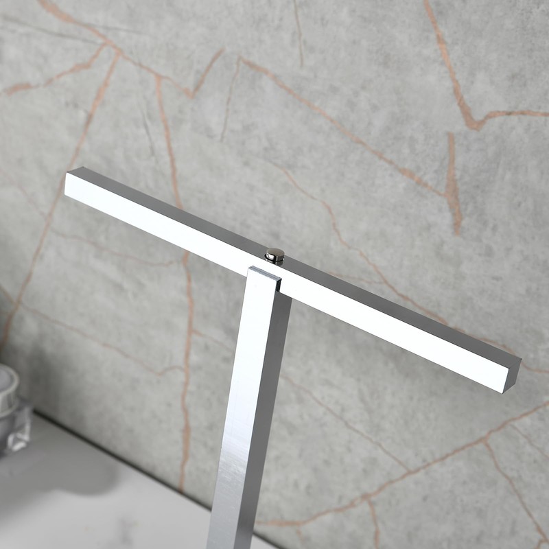 Hand Towel Holder Stand, Industrial Style Brass Shower Countertop Towel