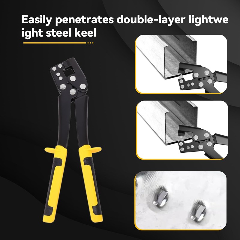 Steel Stud Crimper, Hand Keel Metal Punch Lock Drywall Hand