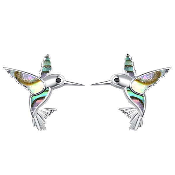 Dreamboat Hummingbird Bird Stud Earrings for Women 925 Sterling Silver