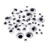 Homeford Assorted Small Googly Eyes Lashes Self Adhesive Sticker, Black,