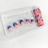 24Pcs Extra Short Independence Day Press on Nails Square Fake