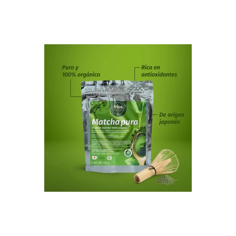 Fríos Natura Matcha Pura, Origen Japonés 100% Orgánico 150g