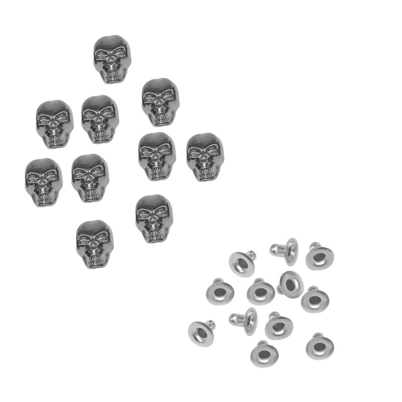 Trimming Shop Skull Head Rivets with Pin Metal Skull Head