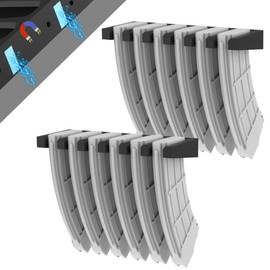 Jimtyee PMAG Rack Wall Mount AR Mag Holder, AR Magnetic Magazine Holder, Wall Mount Display Mag Storage,Home Magazine Storage Rack Accessories, Magnetic ABS 6 Standard AR Rack Wall Mount - 2 Pack