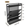 ZNMYDMT 5 Tier Mesh Wall File Organizer,3 Pockets vertical Mount