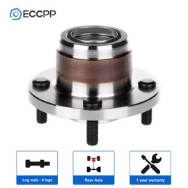 ECCPP Replacement For Pair of 2 New Complete Rear Wheel Hub Bearing Assembly 4 Lugs For 2000-2009 For Ford Focus 521002×2