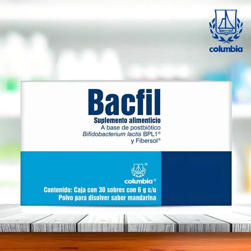 Bacfil Polvo Sabor Mandarina 30 Sobres Antiaterom
