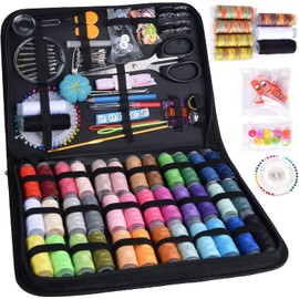 Sewing Kit, 226 Pcs Large Sewing Supplies with Case, 43 XL Thread Spools, Scissors, Thimble, Thread, Needle for Beginners,Professionals,Emergency, DIY and Home Button Repair Kit