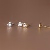 Silver 925 Earrings, Silver, Yellow Gold, Pink Gold, 18K Coating,
