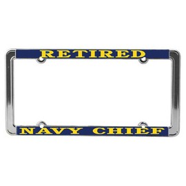 Honor Country US Navy Chief Retired License Plate Frame