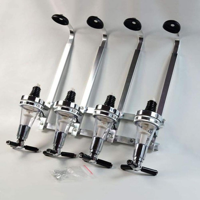 4 Bottle Liquor Dispenser, Wall Mounted Spirit Drinks Stand Optic,