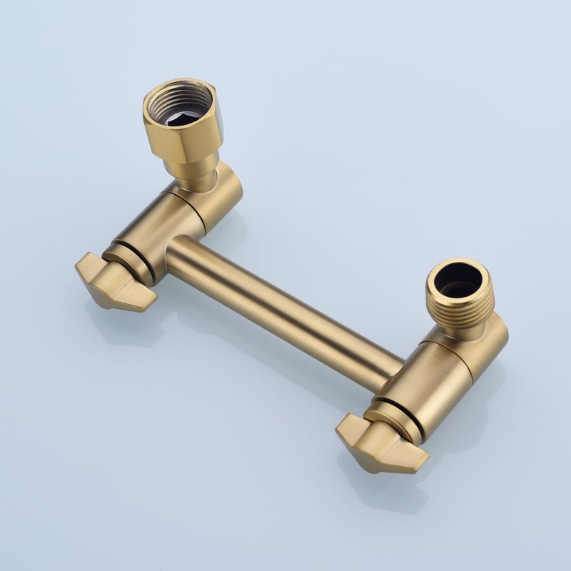 TRUSTMI 4 Inch Brass Shower Arm Adjustable Height Shower Head