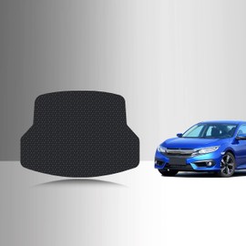 TOUGHPRO Cargo/Trunk Mats Accessories for Honda Civic All Weather Heavy Duty (Made in USA) Black Rubber 2016 2017 2018 2019 2020 2021