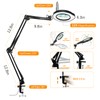 12XMagnifying Glass with Light and Stand|Magnifying Lamp with 3-Section Swing