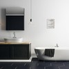 Stupell Industries Bathroom Rules Funny Word Wood Textured Design Gray