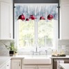 DOTOOMA 54x18 Inches Red Christmas Ball Snowflake Window Valance Thick